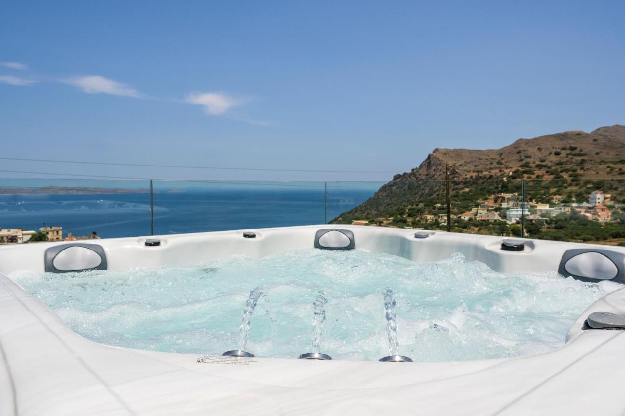 Villa Ekphrasis With Sea View And Jacuzzi Ravdhoúkha Exterior foto