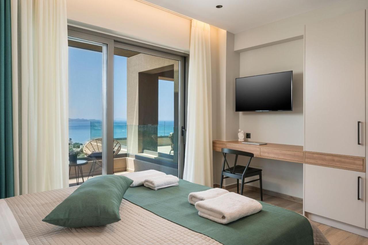 Villa Ekphrasis With Sea View And Jacuzzi Ravdhoúkha Exterior foto