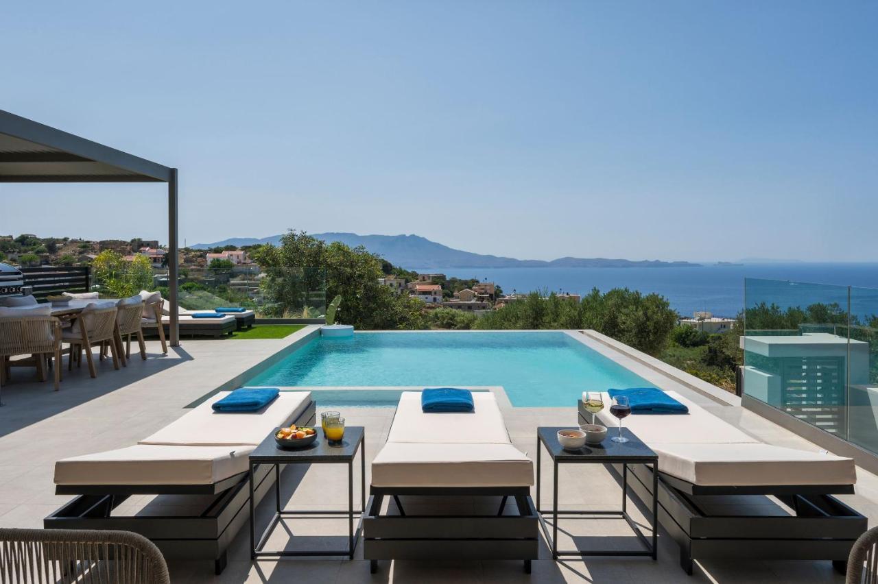 Villa Ekphrasis With Sea View And Jacuzzi Ravdhoúkha Exterior foto