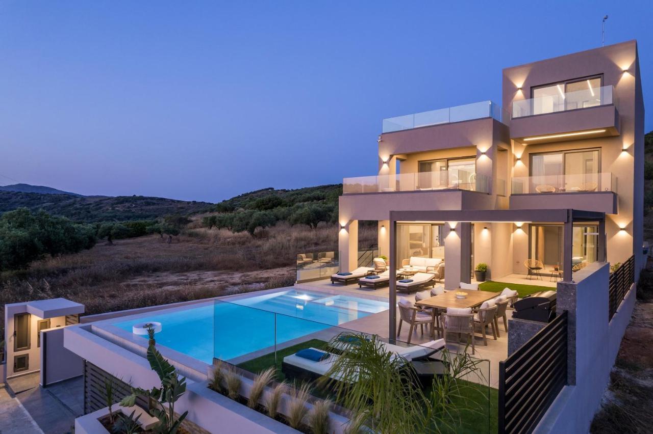 Villa Ekphrasis With Sea View And Jacuzzi Ravdhoúkha Exterior foto