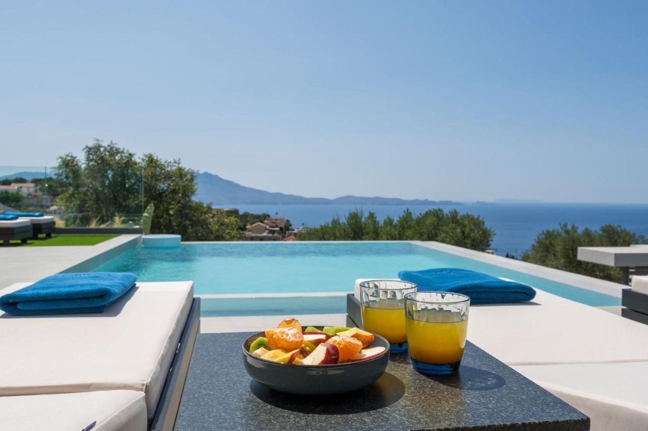 Villa Ekphrasis With Sea View And Jacuzzi Ravdhoúkha Exterior foto