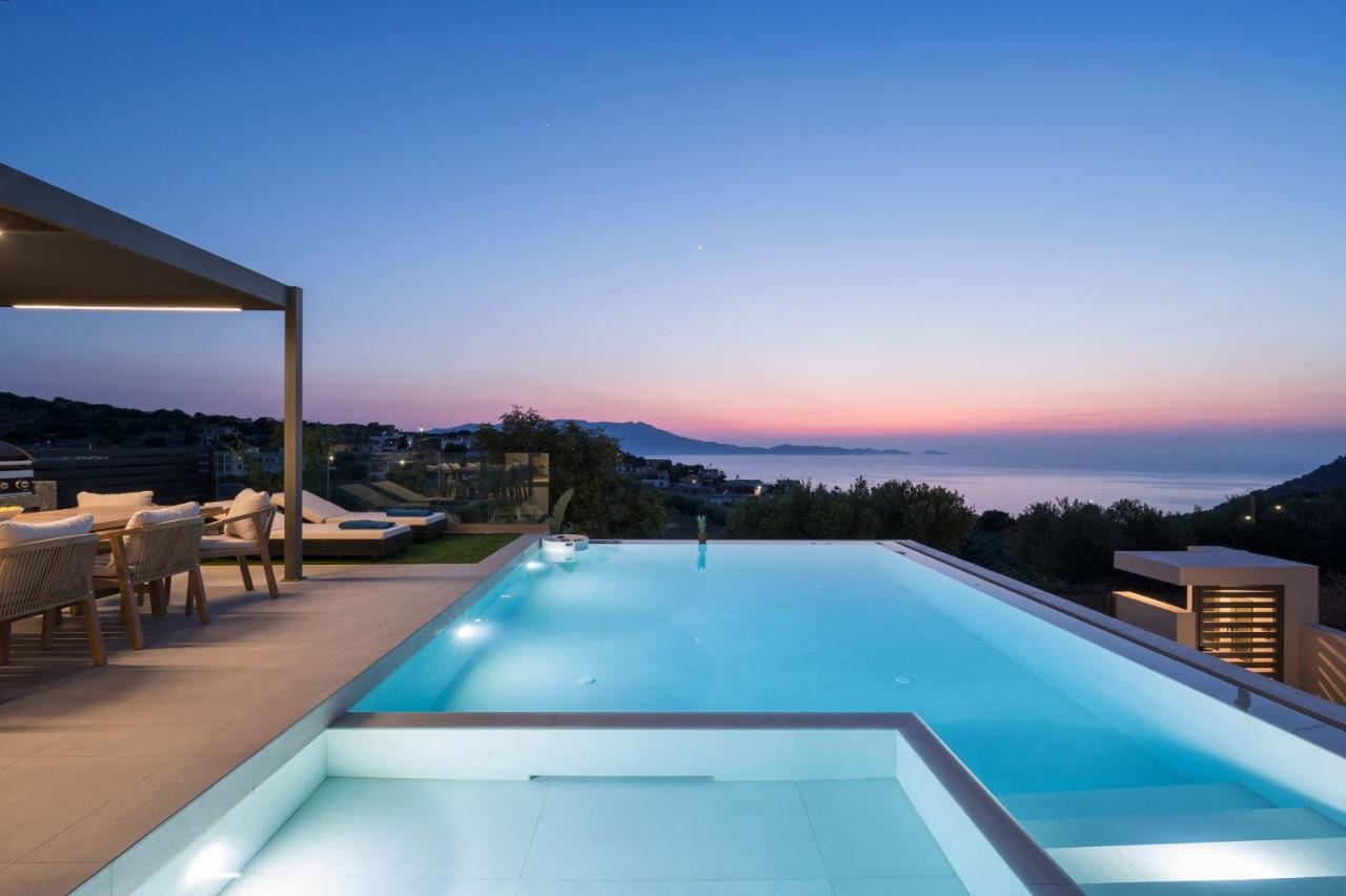 Villa Ekphrasis With Sea View And Jacuzzi Ravdhoúkha Exterior foto