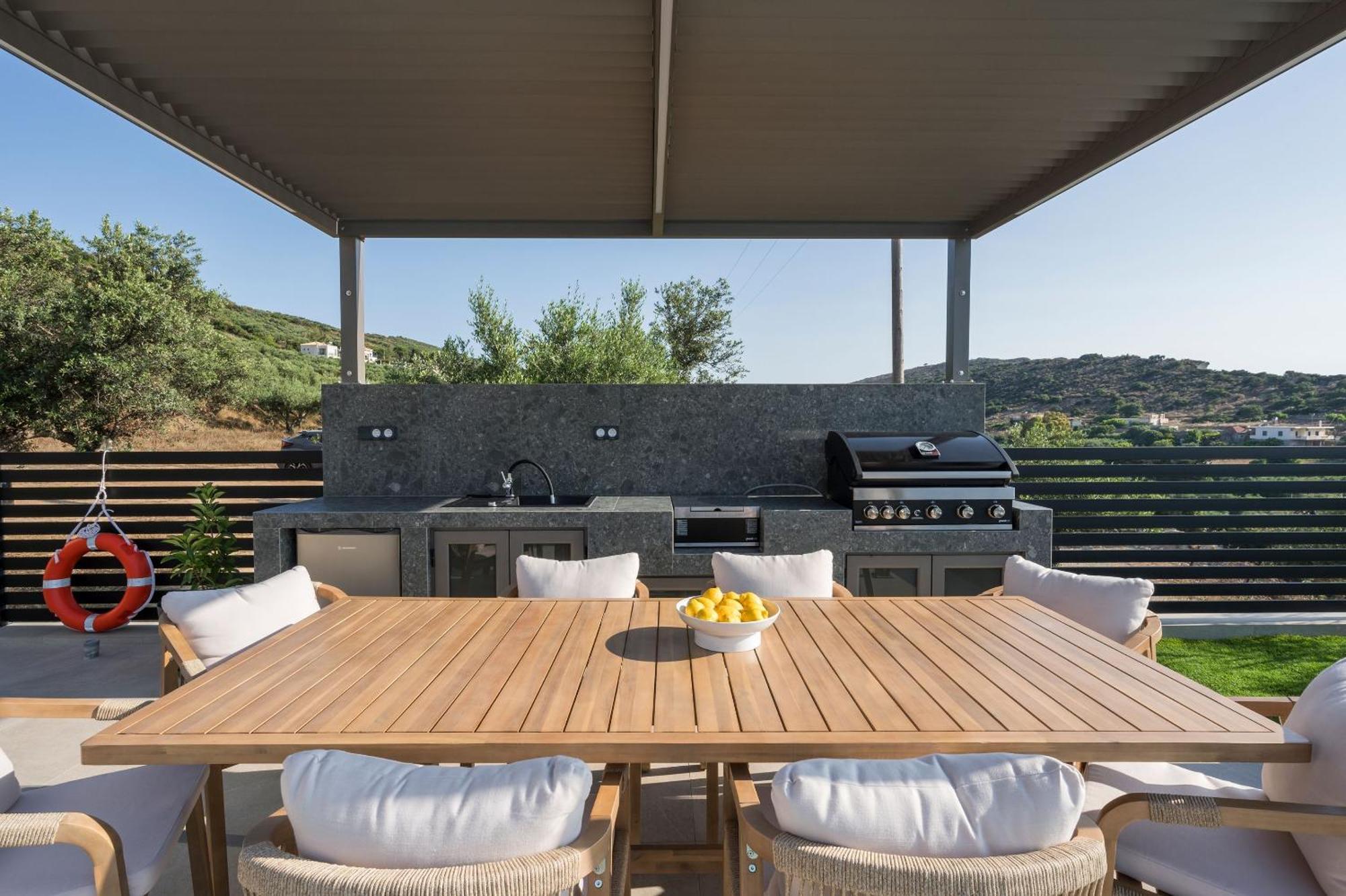 Villa Ekphrasis With Sea View And Jacuzzi Ravdhoúkha Exterior foto