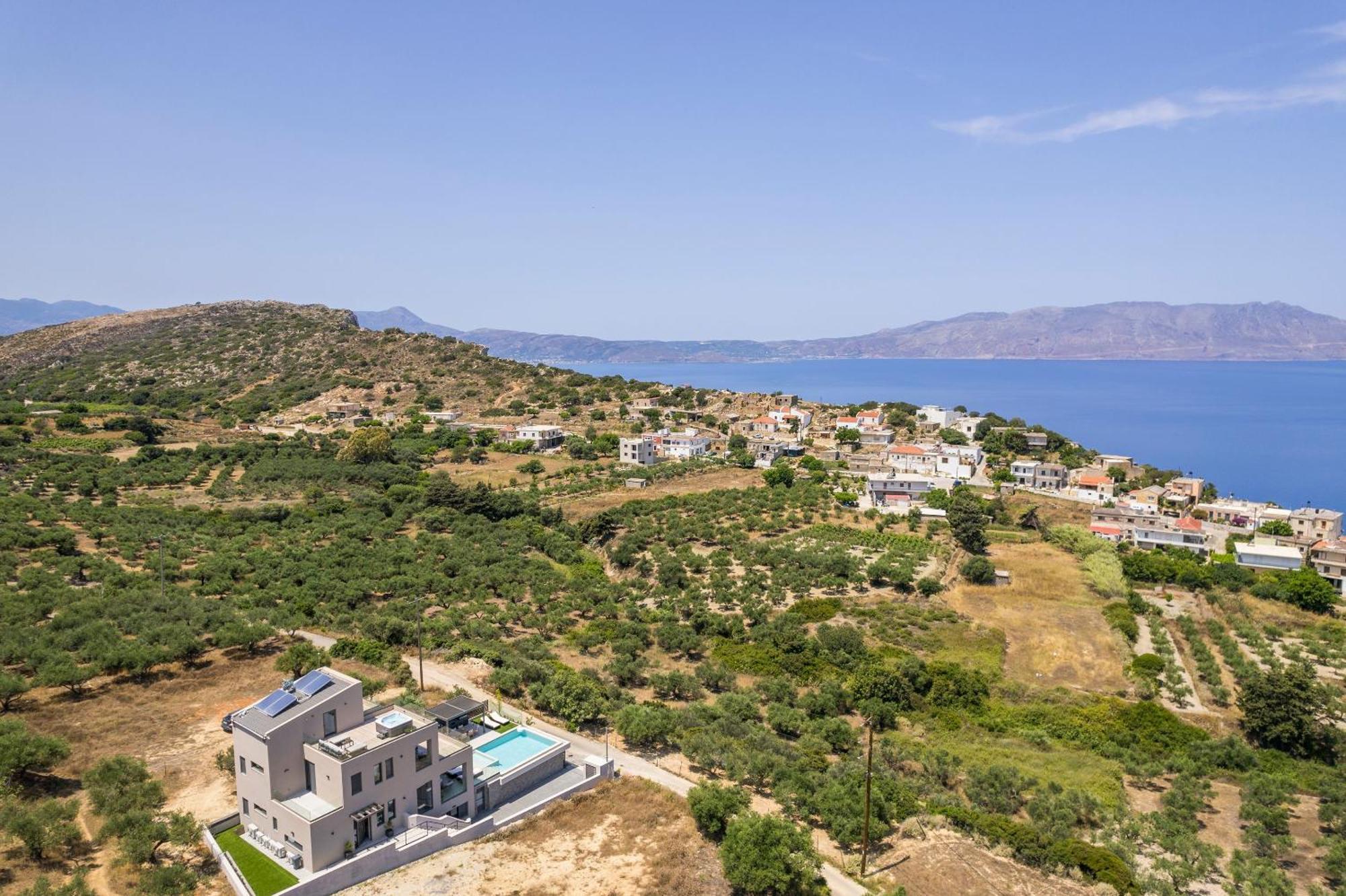 Villa Ekphrasis With Sea View And Jacuzzi Ravdhoúkha Exterior foto