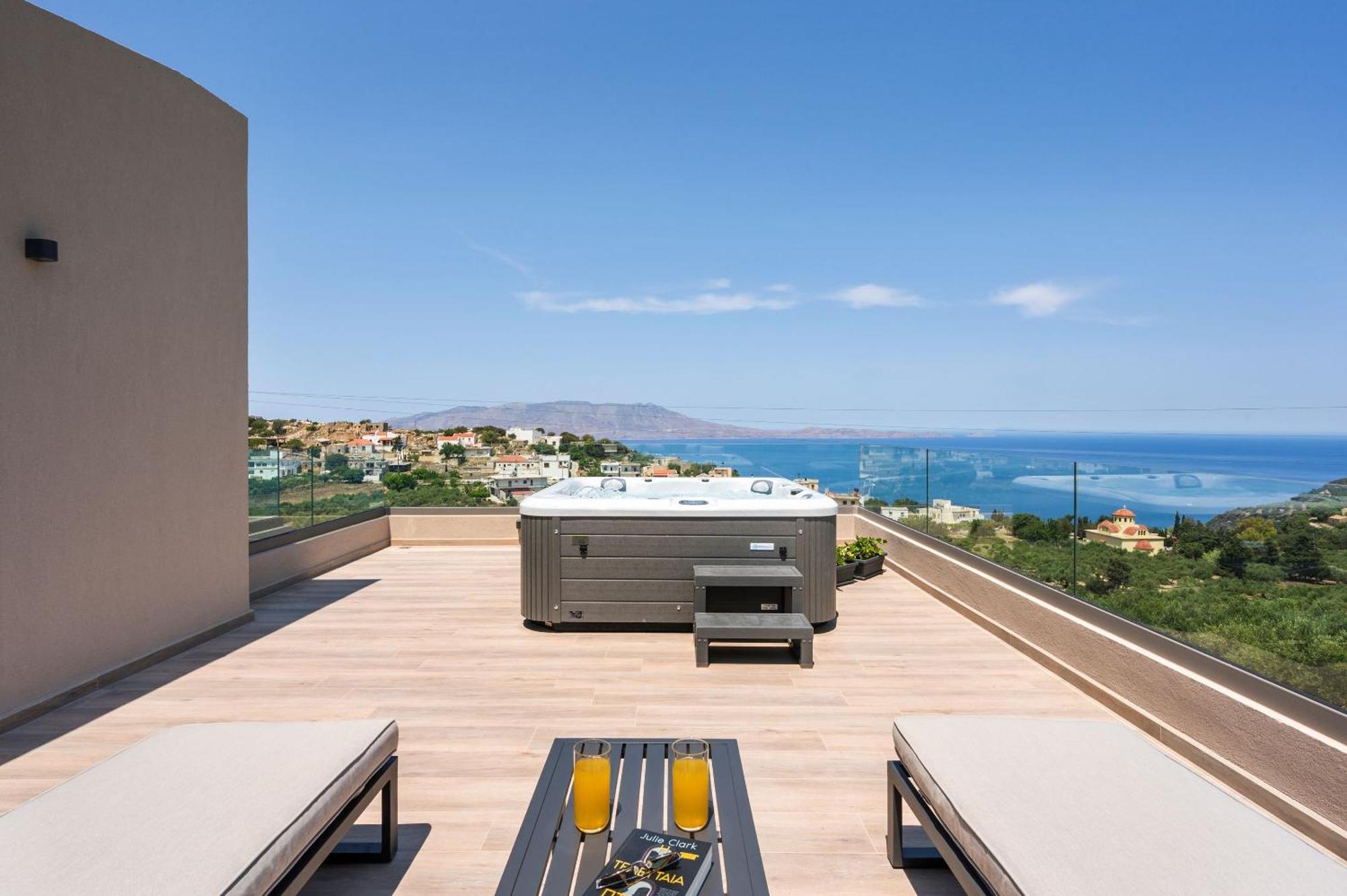 Villa Ekphrasis With Sea View And Jacuzzi Ravdhoúkha Exterior foto